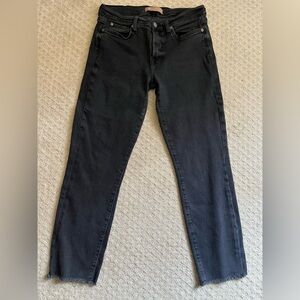 7 Seven for All Mankind Roxanne Ankle Cropped Jeans Black Size 29, inseam 26
